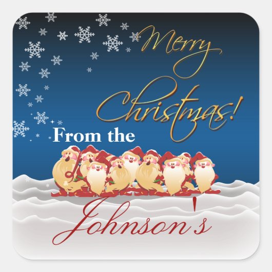 kerstcadeLabels Vierkante Sticker (Voorkant)