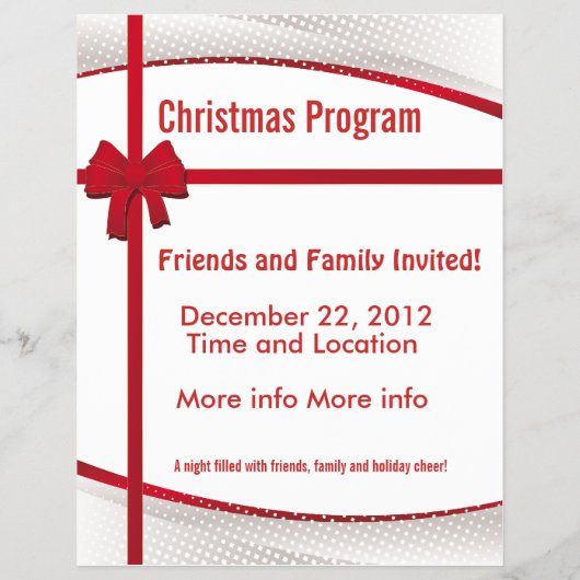 kerstcadeprogrammabrochure flyer (Achterkant)