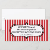 KERSTCADO BON VOOR MOEDER OF VADER FEESTDAGENKAART (Voorkant / Achterkant)