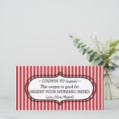 KERSTCADO BON VOOR MOEDER OF VADER FEESTDAGENKAART (Staand voorkant)