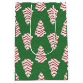 Kerstcake Inpakpapier Set van 3 patronen Medium Cadeauzakje (Achterkant)