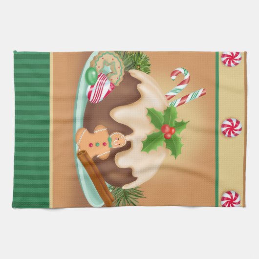 KerstCake Kitchen Towel Theedoek (Horizontaal)