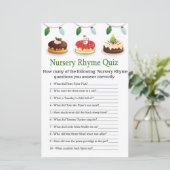 kerstcake Nursery Rhyme Quiz baby shower game (Staand voorkant)