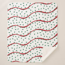 Kerstcake Rode Streep Bevroeging Groene Spikkels