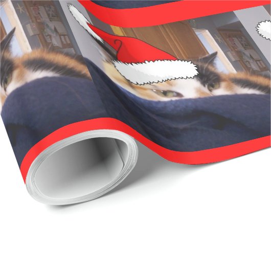 KerstCalico Cat Cadeaupapier (Rol Hoek)