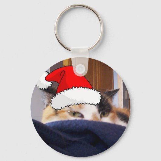 KerstCalico Cat Sleutelhanger (Voorkant)