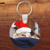 KerstCalico Cat Sleutelhanger (Voorkant)
