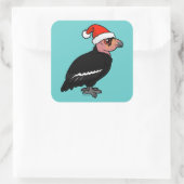 KerstCalifornische condor Vierkante Sticker (Tas)