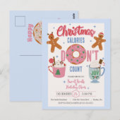 Kerstcalorieën Aantal niet Briefkaart (Voorkant / Achterkant)