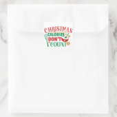 Kerstcalorieën Aantal niet Vierkante Sticker (Tas)