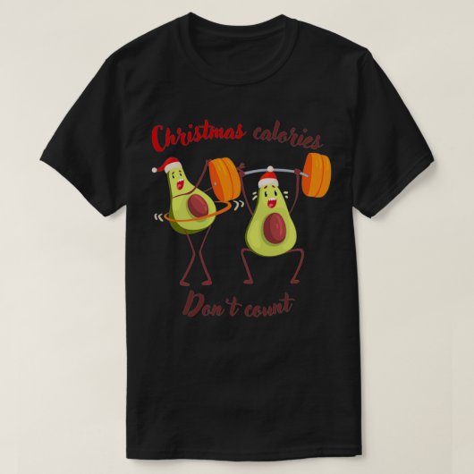 Kerstcalorieën doneren t-shirt (Design voorkant)