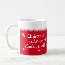 Kerstcalorieën Dont Count Funny gepersonaliseerd Koffiemok