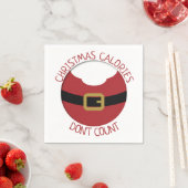 Kerstcalorieën Het rode pak van de kerstman Servet (Insitu)