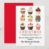 Kerstcalorieën tellen geen cupcakes feestdagenkaart (Voorkant / Achterkant)