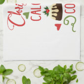 kerstcalorieën tellen geen grappige feestdag theedoek (Gevouwen)