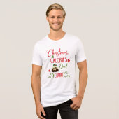 kerstcalorieën tellen geen grappige feestdag Tri-Blend shirt (Voorkant volledig)