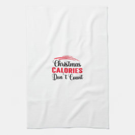 Kerstcalorieën tellen geen grappige keukencitaat theedoek