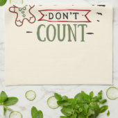 Kerstcalorieën tellen geen grappige prijsopgave theedoek (Gevouwen)