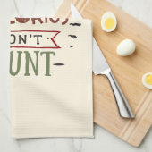 Kerstcalorieën tellen geen grappige prijsopgave theedoek (Quarter Fold)