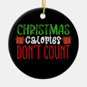 Kerstcalorieën tellen geen koekjes familie keramisch ornament (Voorkant)