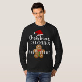 Kerstcalorieën tellen geen peperkoek man t-shirt (Voorkant volledig)