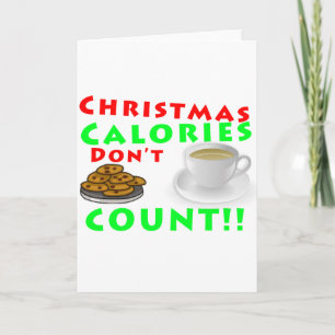 Kerstcalorieën tellen Humor niet Feestdagen Kaart