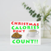Kerstcalorieën tellen Humor niet Feestdagenkaart (Staand voorkant)