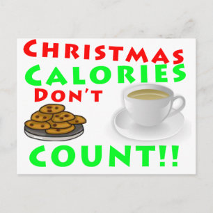 Kerstcalorieën tellen Humor niet Feestdagenkaart
