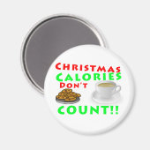 Kerstcalorieën tellen Humor niet Magneet (Voorkant / Achterkant)