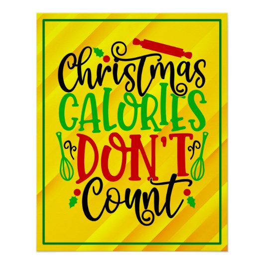 Kerstcalorieën tellen niet - 56558 perfect poster (Voorkant)