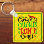 Kerstcalorieën tellen niet - 56558 sleutelhanger (Voorkant)