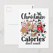 Kerstcalorieën tellen niet briefkaart (Voorkant / Achterkant)