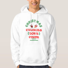 Kerstcalorieën tellen niet grappig eenvoudig hoodie