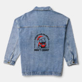 Kerstcalorieën tellen niet grappig Moo Deng Cook Denim Jacket (Achterkant)