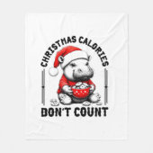 Kerstcalorieën tellen niet grappig Moo Deng Cook Fleece Deken (Voorkant)