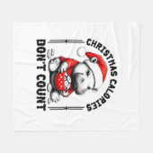 Kerstcalorieën tellen niet grappig Moo Deng Cook Fleece Deken (Voorkant (Horizontaal))