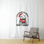 Kerstcalorieën tellen niet grappig Moo Deng Cook Wandkleed (In situ)