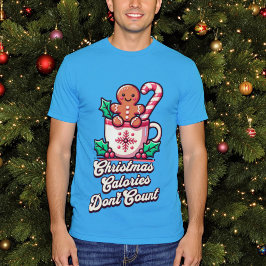 Kerstcalorieën tellen niet grappig t-shirt