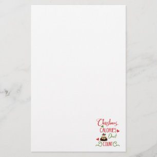kerstcalorieën tellen niet leuk grapje voor de fee briefpapier