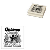Kerstcalorieën tellen niet rubberstempel (Gestempeld)
