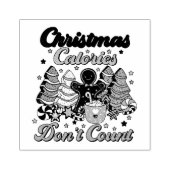 Kerstcalorieën tellen niet rubberstempel (Afrduk)