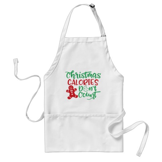 Kerstcalorieën Tellen Niet Schort (Voorkant)