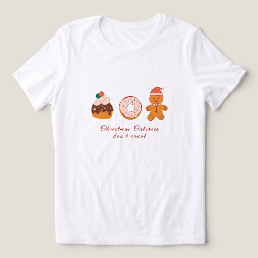 Kerstcalorieën tellen niet Tri-Blend shirt (Design voorkant)