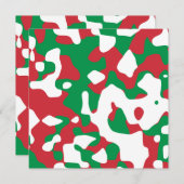 Kerstcamouflage Feestdagenkaart (Voorkant / Achterkant)