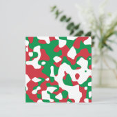 Kerstcamouflage Feestdagenkaart (Staand voorkant)