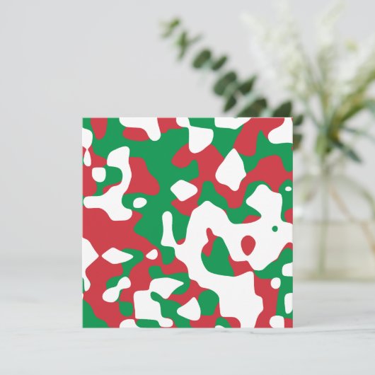 Kerstcamouflage Feestdagenkaart (Staand voorkant)