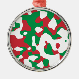 Kerstcamouflage Metalen Ornament