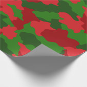 KerstCamouflage rood en groen Cadeaupapier (Hoek)