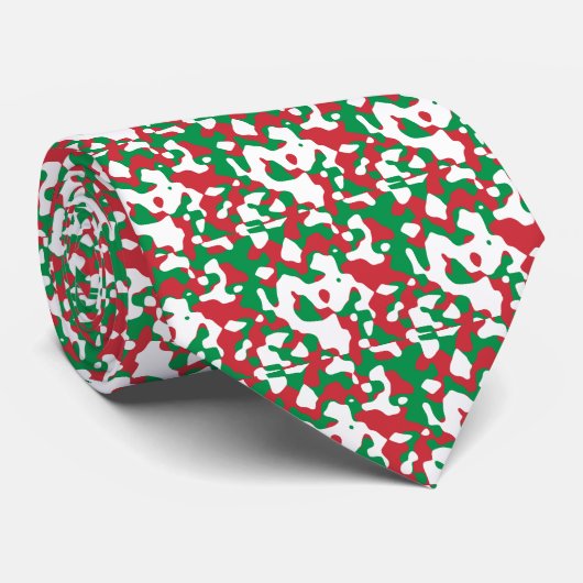 Kerstcamouflage Stropdas (Opgerold)