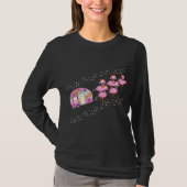 Kerstcampagne Flamingo Sleigh Funny Camper San T-shirt (Voorkant)